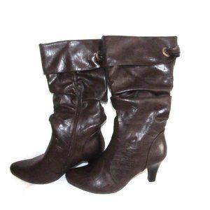 STUDIO WORKS boot FREEMONT brown knee high 7 M New
